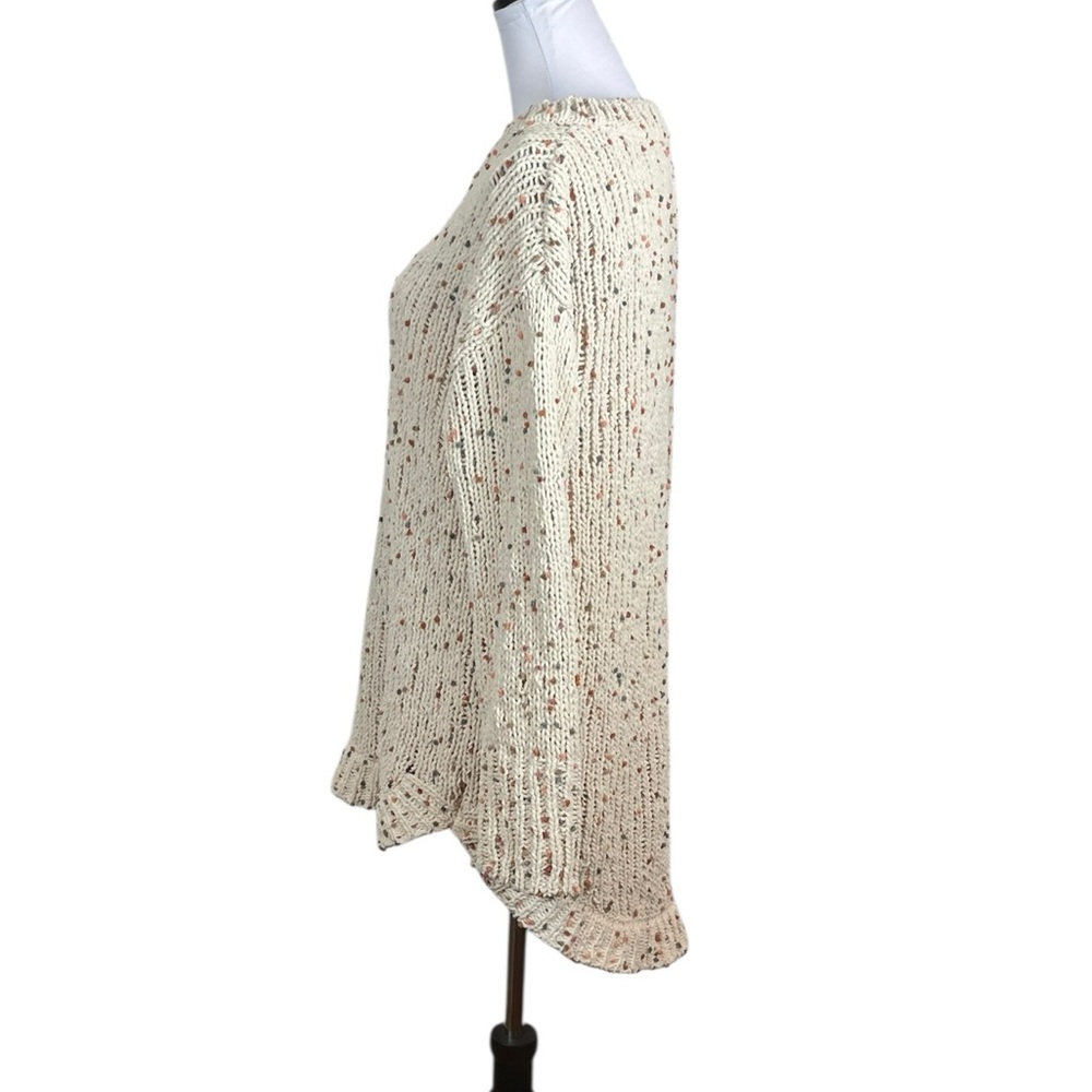 Jessica Simpson Cream Confetti Knit Sweater with Colorful Accents, Size‎ L - Picture 2 of 9